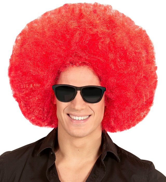 Top Quality Red Oversized Afro Wig In Polybag