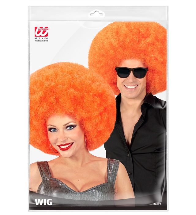 Top Quality Orange Oversized Afro Wig In Polybag