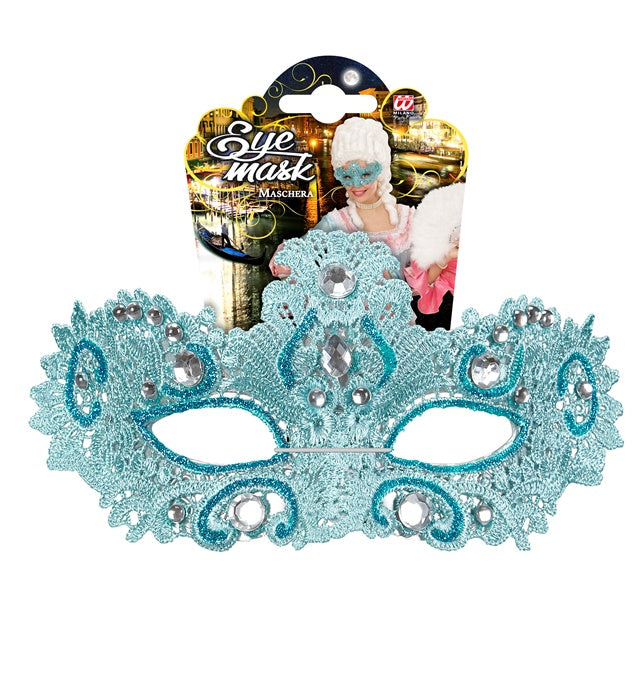 Azure Noblesse Lace Eyemask Decorated  & Gems