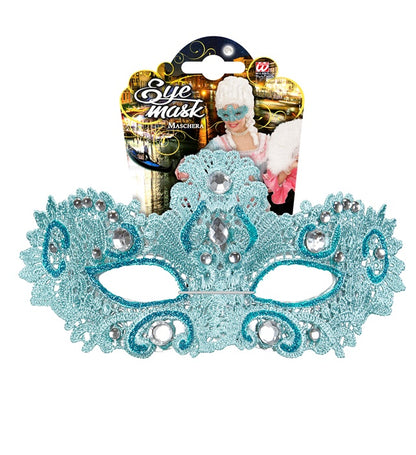 Azure Noblesse Lace Eyemask Decorated  & Gems