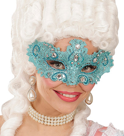 Azure Noblesse Lace Eyemask Decorated  & Gems