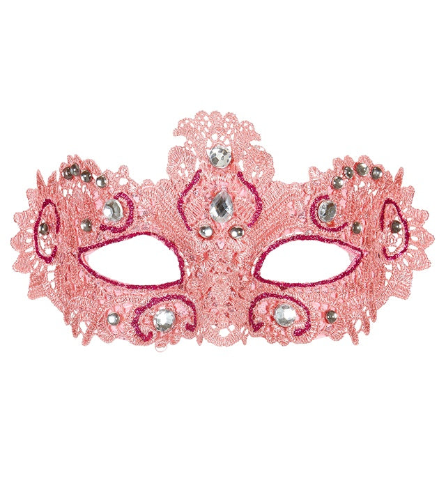 Pink Noblesse Lace Eyemask Decorated  & Gems