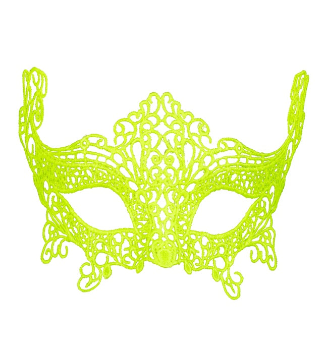 Neon Yellow Lace Eyemask