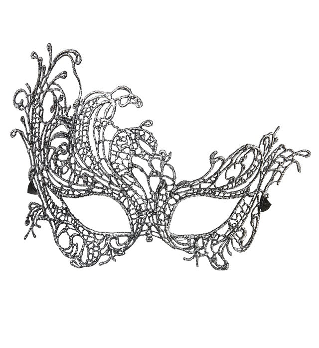 Antique Silver Baroque Lace Eyemask