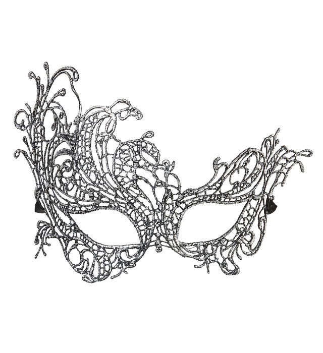 Antique Silver Baroque Lace Eyemask