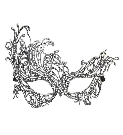 Antique Silver Baroque Lace Eyemask