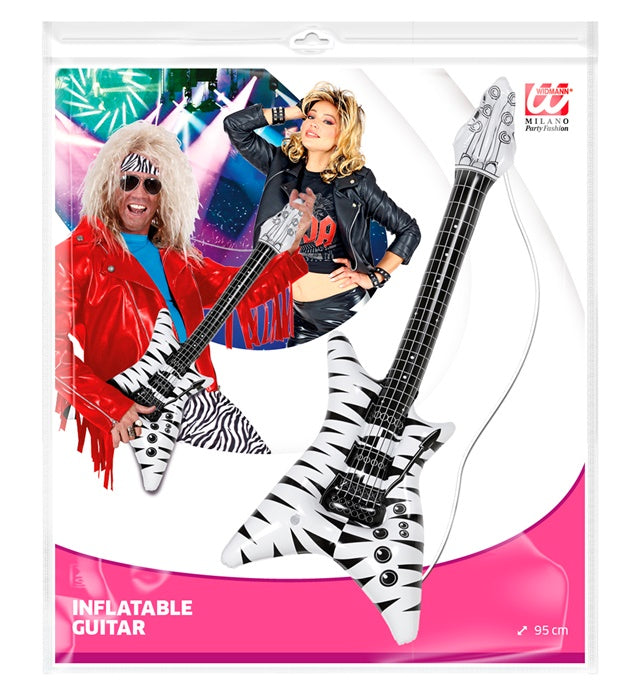 Inflatable Zebra Rockstar Guitar 95 Cm