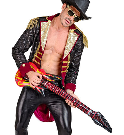 Inflatable Rockstar Guitar With Flames 105 Cm
