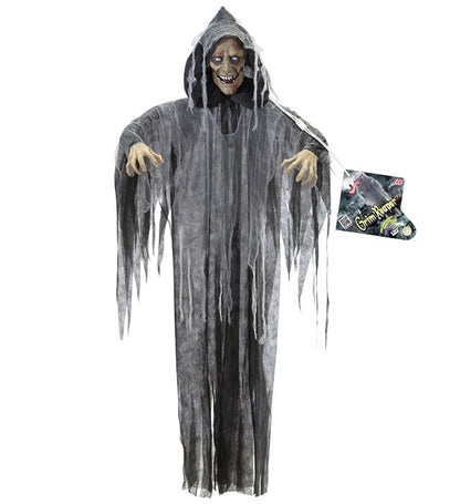Sound Sensor Activated Talking Zombie With Moving Jaw & Light Up Eyes 160 Cm - Speaks 3 Different Rhymes 