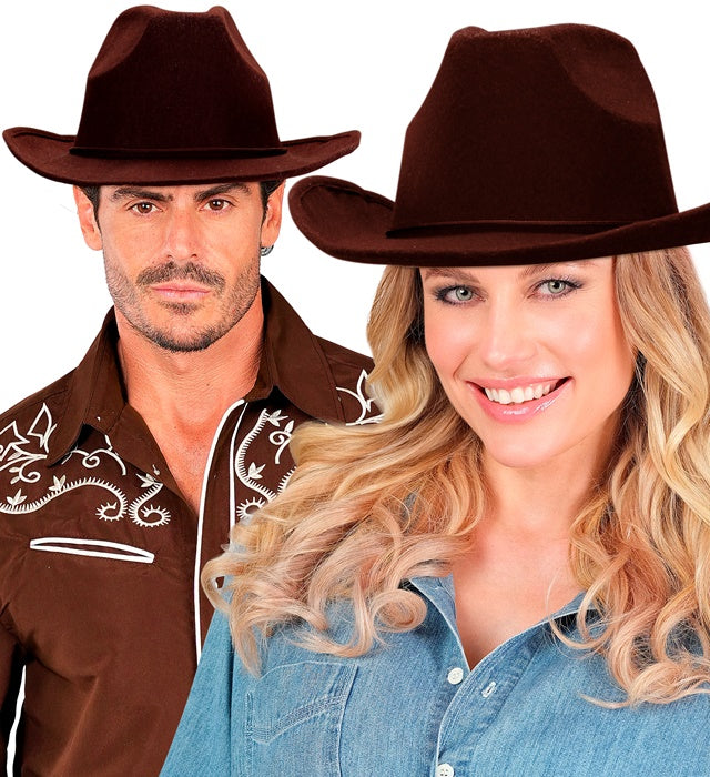 Real Look Brown Cowboy Hat