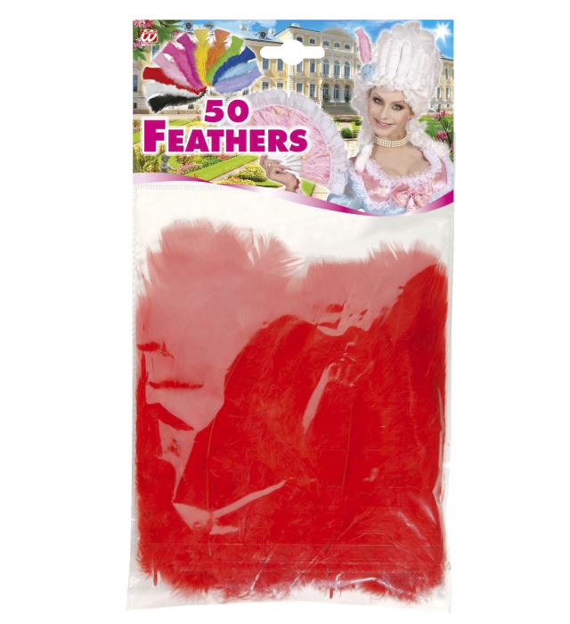 50 Feathers Red - Abt. 10 Cm