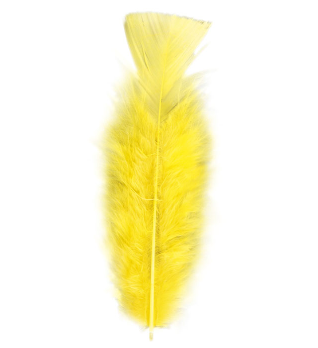 50 Feathers Yellow - Abt. 10 Cm