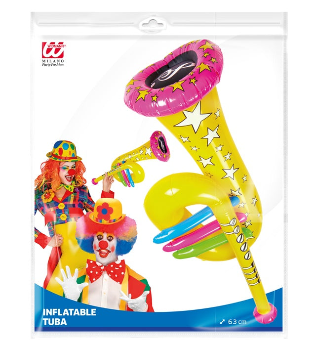 Yellow Inflatable Tuba 63 Cm