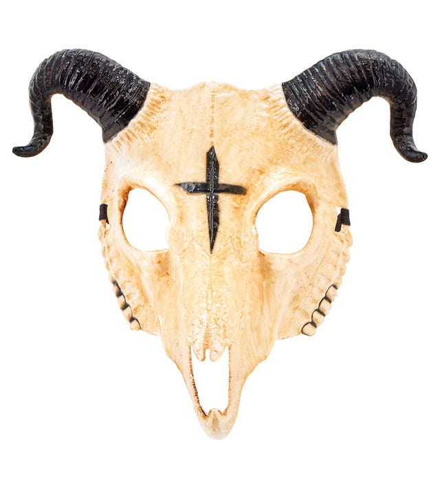 Satanic Ram Skull Mask Hard Plastic