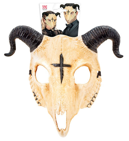Satanic Ram Skull Mask Hard Plastic