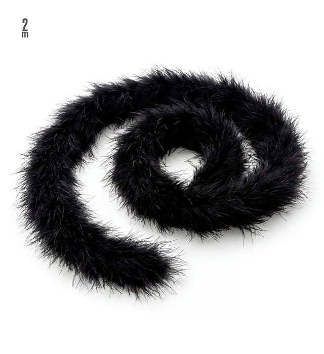 Decorative Marabou Black - 2 M