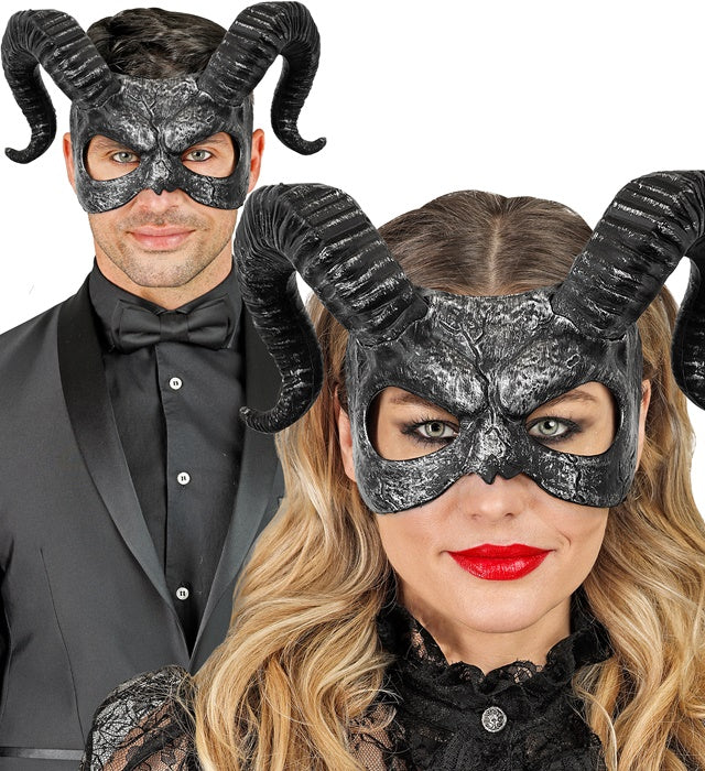 Mask With Horns Hard Plastic