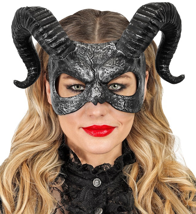 Mask With Horns Hard Plastic