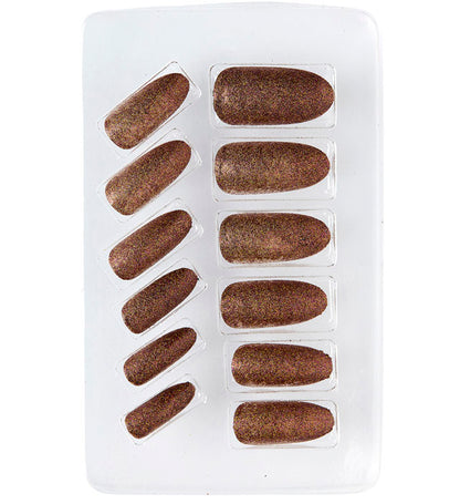 Set Of 12 Self-Adhesive Copper Y Nails