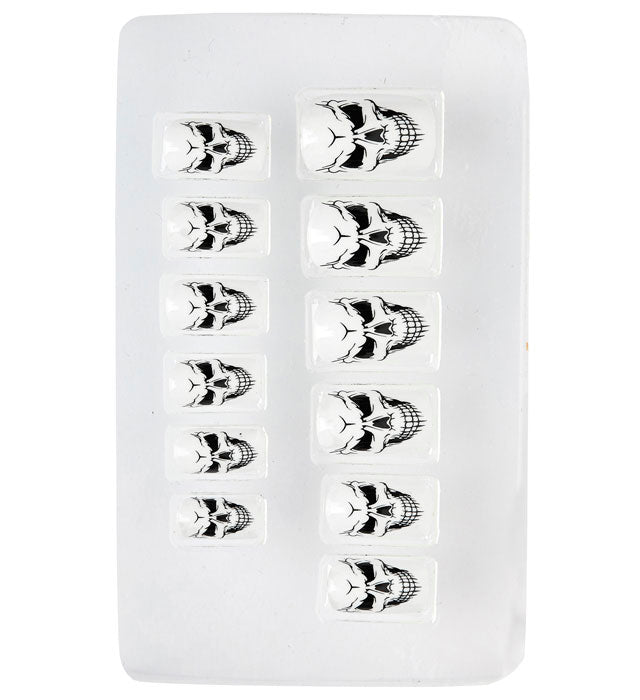 Set Of 12 Self-Adhesive Skulls Nails