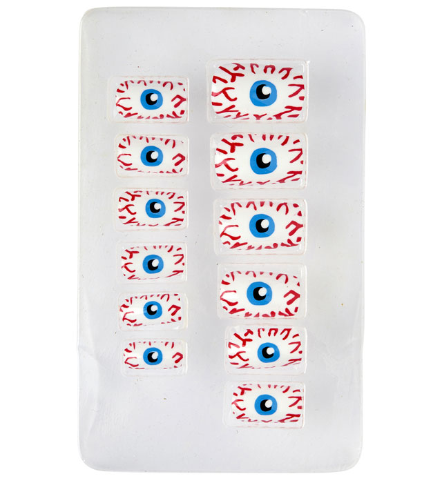 Set Of 12 Self-Adhesive Eyes Nails