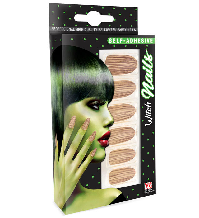 Set Of 12 Self-Adhesive Witch Nails