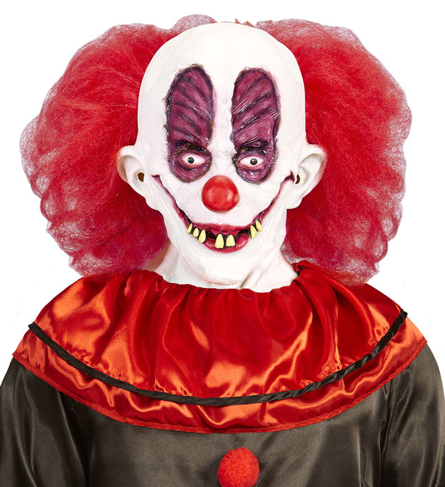 Goofy Clown Mask With Hair & Neck