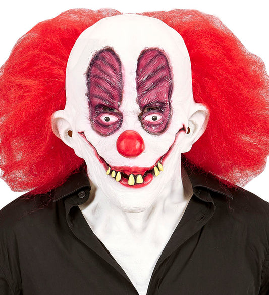 Goofy Clown Mask With Hair & Neck