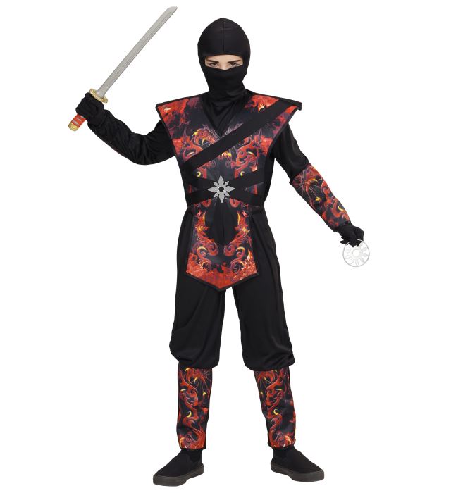 Flaming Dragon Ninja  Overalls With Armour, Mask 