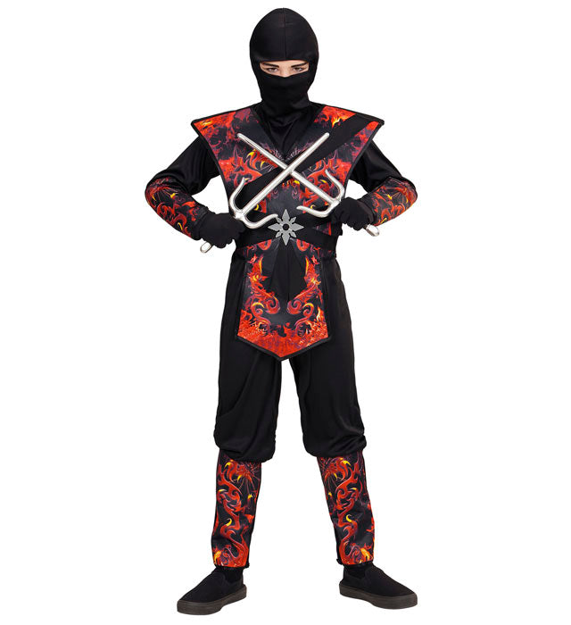 Flaming Dragon Ninja  Overalls With Armour, Mask 