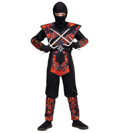 Flaming Dragon Ninja  Overalls With Armour, Mask 