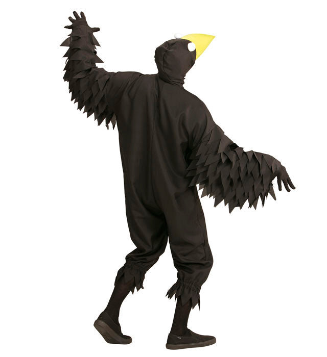Crow  Hooded Jumpsuit With Mask 