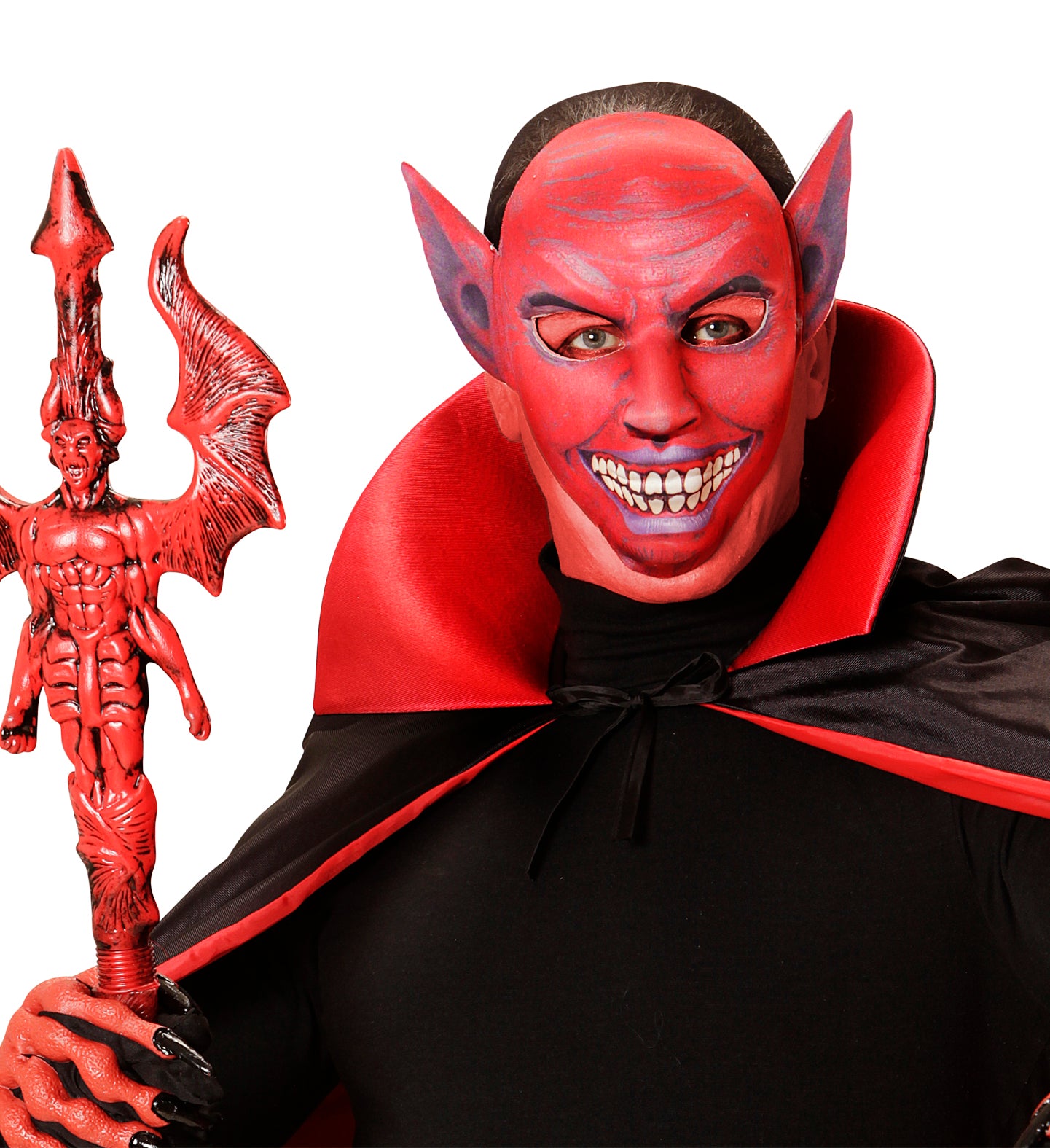 Devil Half Face Fabric Mask