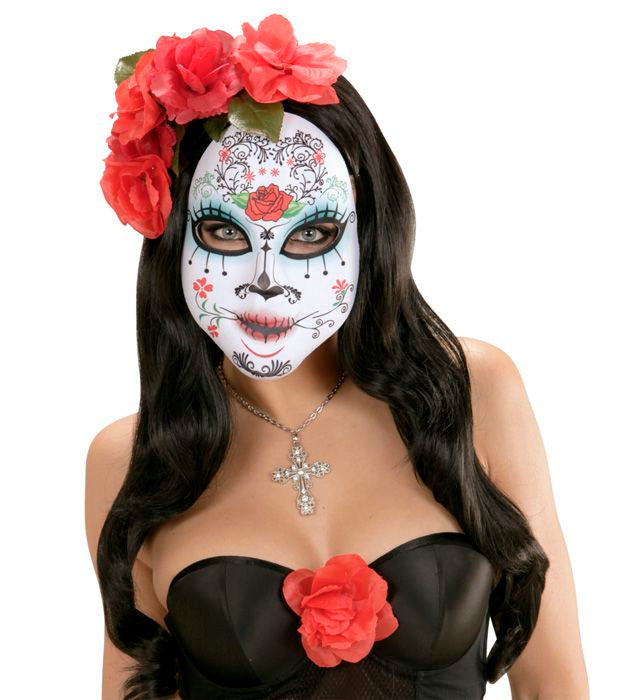 Dia De Los Muertos Half Face Fabric Mask