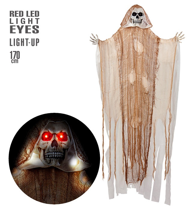 Light-Up Grim Reaper With Red Led Light Eyes 170 Cm 