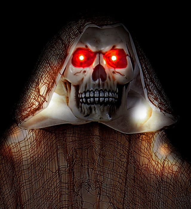 Light-Up Grim Reaper With Red Led Light Eyes 170 Cm 