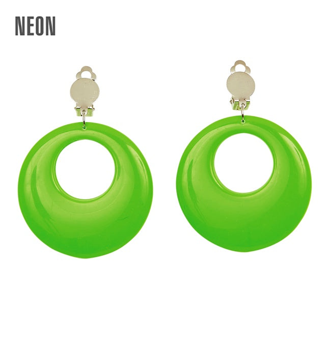 Pair Of Neon Green Earrings