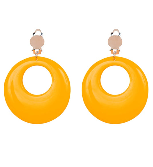 Pair Of Neon Yellow Earrings