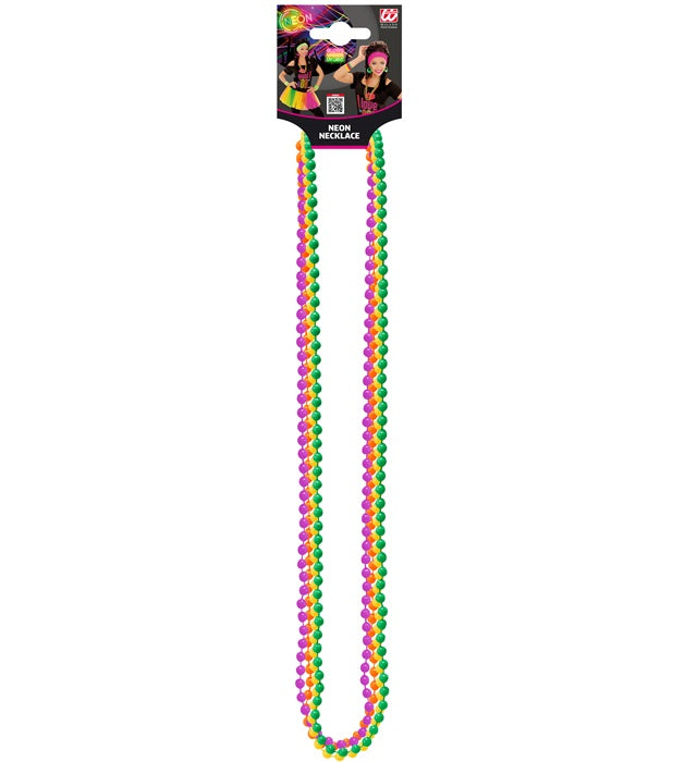 Set Of 4 Neon Beaded Necklaces