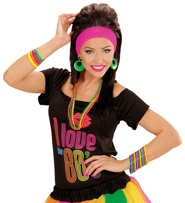 Set Of 4 Neon Beaded Necklaces