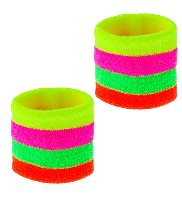 Pair Of Multicolor Neon Wristbands