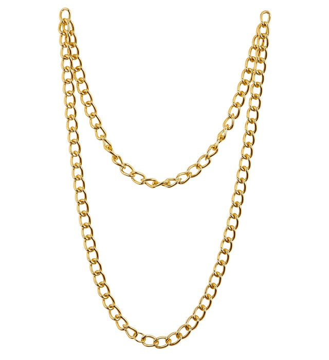 Gold Necklace  120Cm