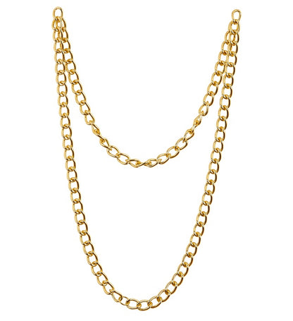Gold Necklace  120Cm