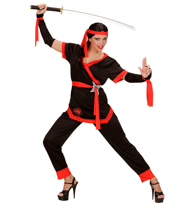 Ninja Girl  Coat, Pants, Belt, Fingerless Gloves, Ties, Headband 