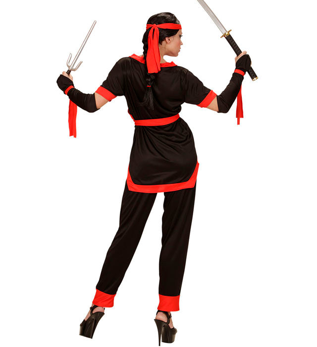 Ninja Girl  Coat, Pants, Belt, Fingerless Gloves, Ties, Headband 
