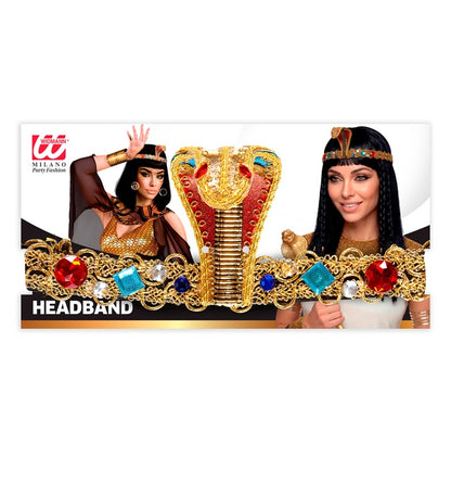 Deluxe Egyptian Snake Headband With Gems