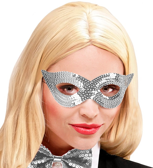 Silver Sequin Eyemask