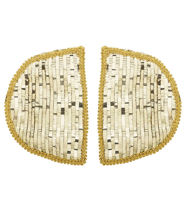 Pair Of Sequin Gold Epauletten