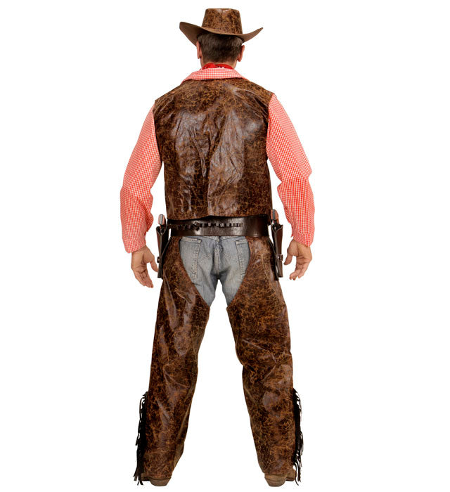 Cowboy  Shirt With Vest, Chaps, Hat 