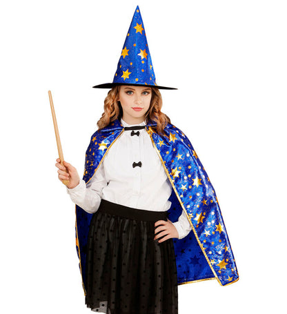 Wizard  Cape, Hat  - 70 Cm